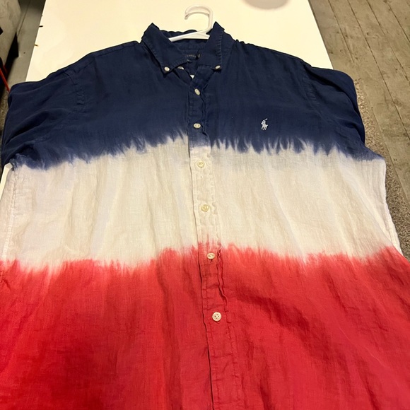 Polo Ralph Lauren Gradient Tie Dye Casual Shirt - Picture 1 of 3
